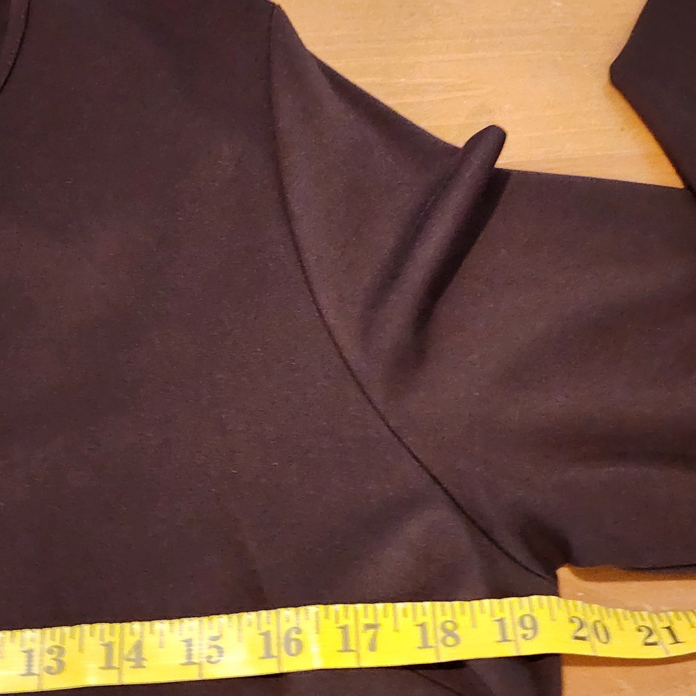 Veiled Modest Maxi Dress Gown Womens XL Espresso Brown Stretch Heavy Minimalist - Picture 5 of 10